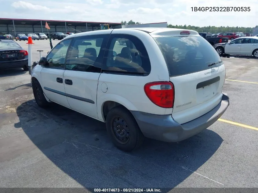 1B4GP25322B700535 2002 Dodge Caravan Se