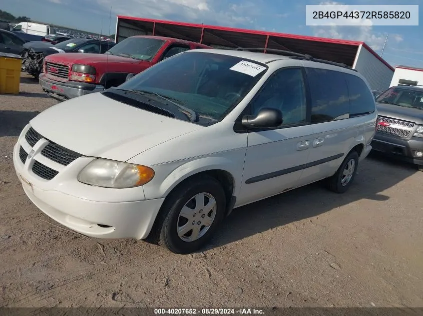 2B4GP44372R585820 2002 Dodge Grand Caravan Sport