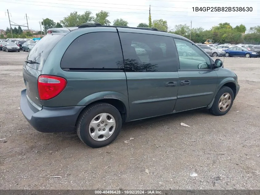 2002 Dodge Caravan Se VIN: 1B4GP25B82B538630 Lot: 40496428