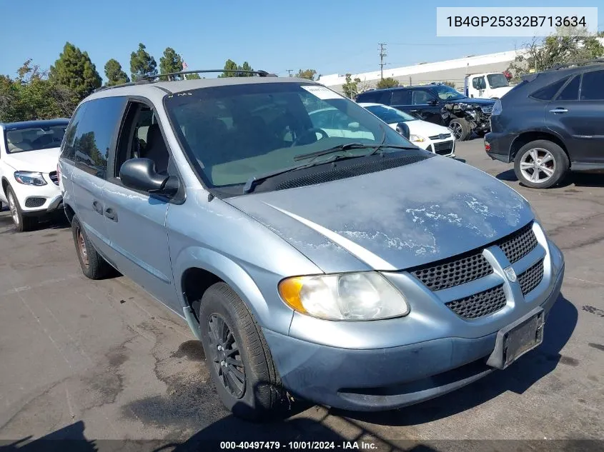 2002 Dodge Caravan Se VIN: 1B4GP25332B713634 Lot: 40497479