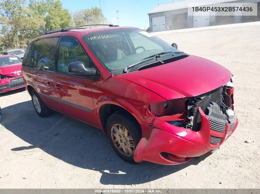 2002 Dodge Caravan Sport VIN: 1B4GP453X2B574436 Lot: 40516650