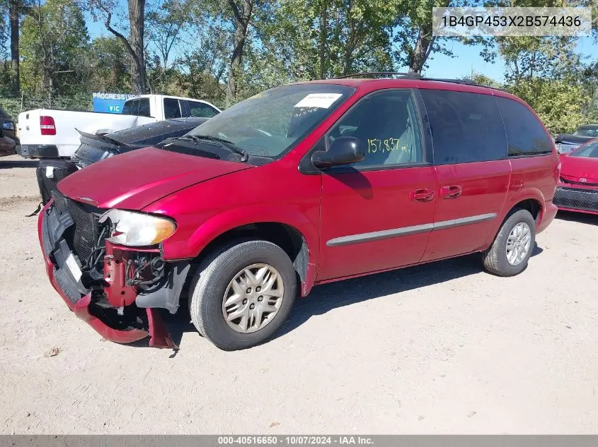 2002 Dodge Caravan Sport VIN: 1B4GP453X2B574436 Lot: 40516650