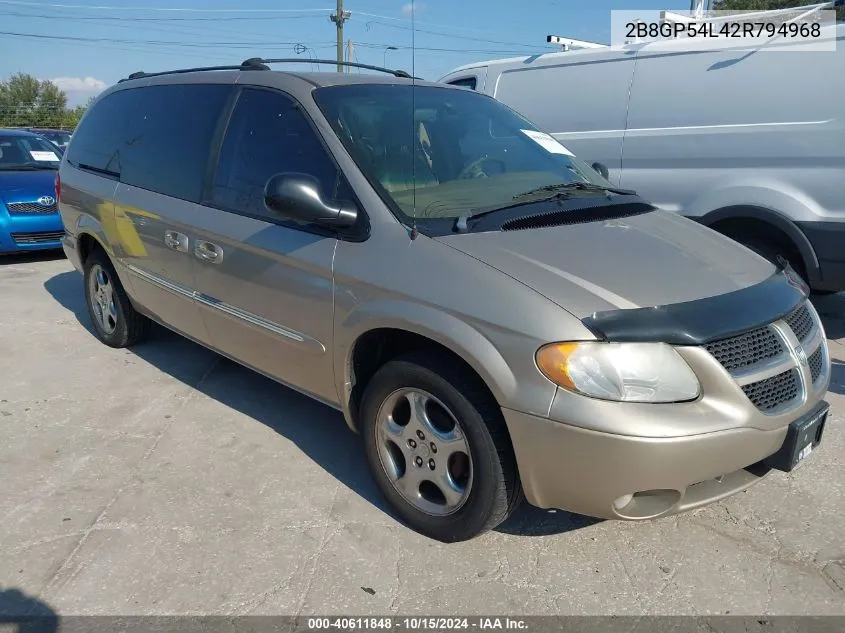 2002 Dodge Grand Caravan Es VIN: 2B8GP54L42R794968 Lot: 40611848