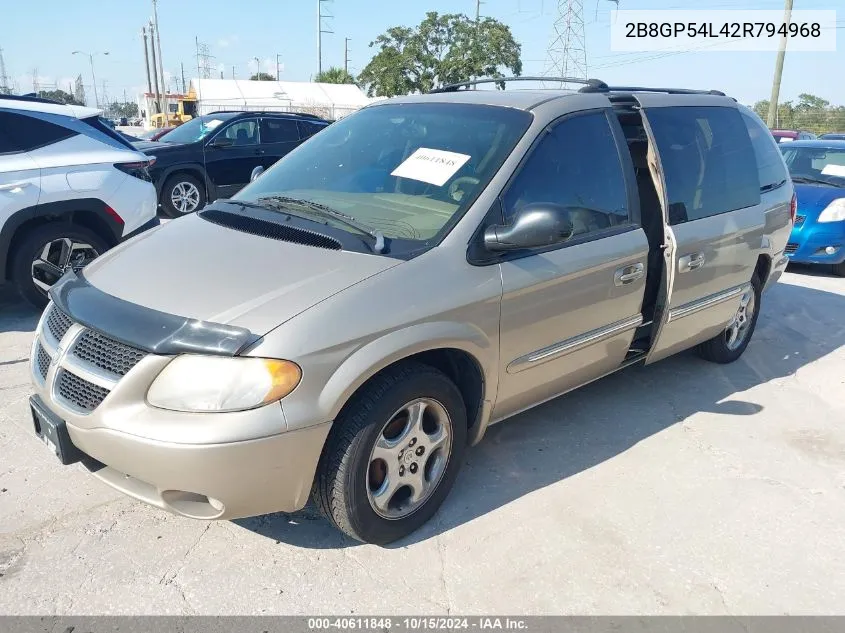 2002 Dodge Grand Caravan Es VIN: 2B8GP54L42R794968 Lot: 40611848