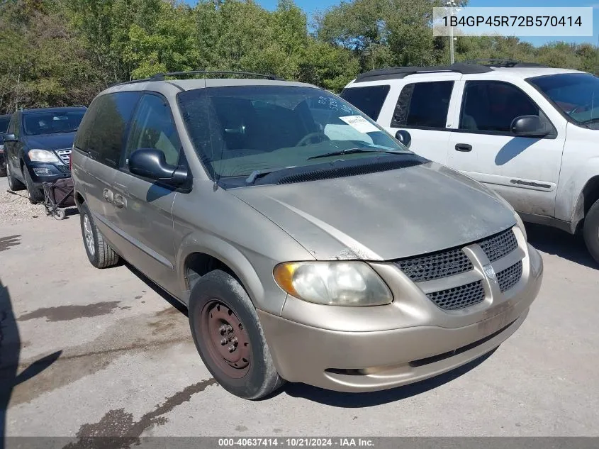 2002 Dodge Caravan Sport VIN: 1B4GP45R72B570414 Lot: 40637414