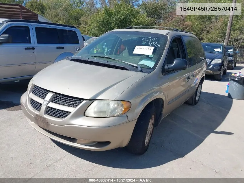 2002 Dodge Caravan Sport VIN: 1B4GP45R72B570414 Lot: 40637414