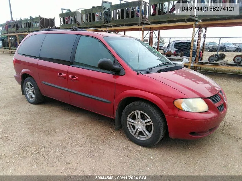 2003 Dodge Grand Caravan Sport VIN: 1D4GP44R13B274121 Lot: 30044548