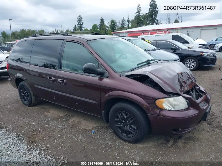 2003 Dodge Grand Caravan Sport VIN: 2D8GP44R73R361487 Lot: 39676069