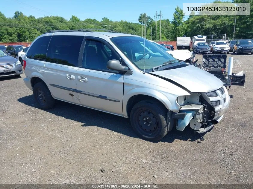 2003 Dodge Caravan Sport VIN: 1D8GP45343B123010 Lot: 39747869