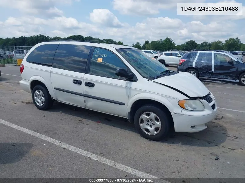 1D4GP24303B210488 2003 Dodge Grand Caravan Se