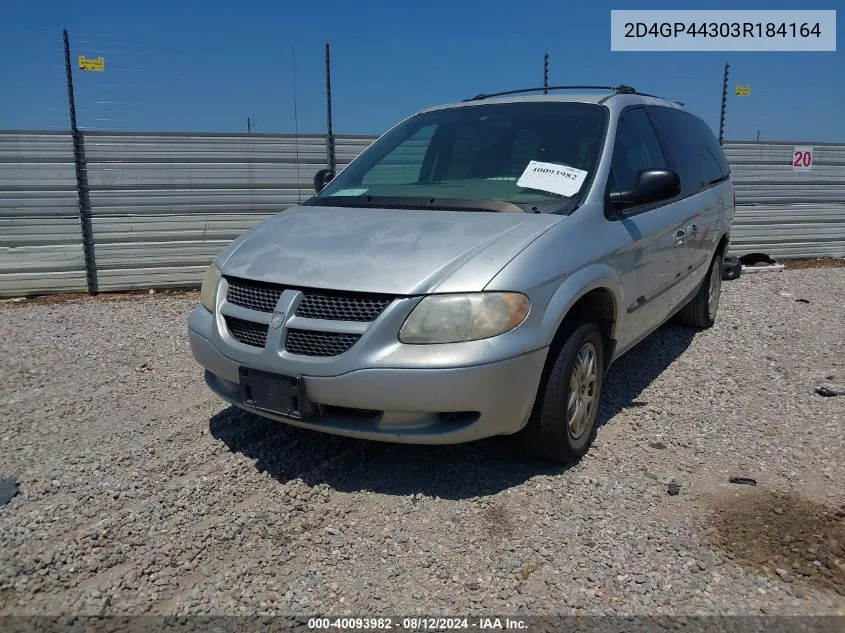 2003 Dodge Grand Caravan Sport VIN: 2D4GP44303R184164 Lot: 40093982