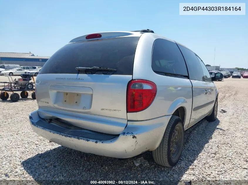 2003 Dodge Grand Caravan Sport VIN: 2D4GP44303R184164 Lot: 40093982