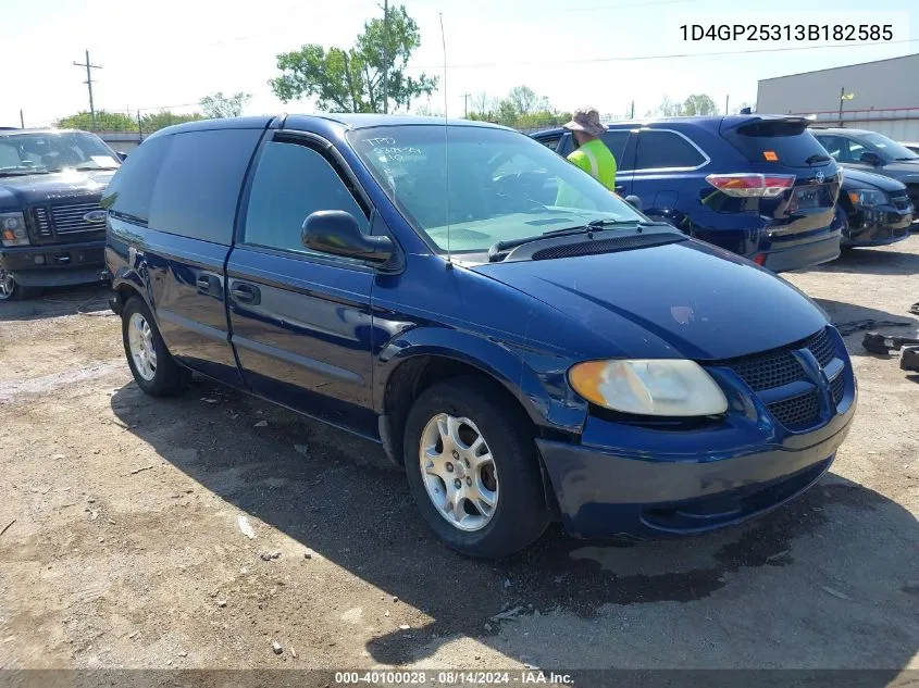 2003 Dodge Caravan Se VIN: 1D4GP25313B182585 Lot: 40100028