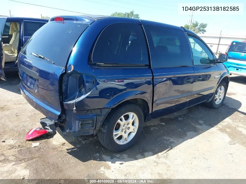 2003 Dodge Caravan Se VIN: 1D4GP25313B182585 Lot: 40100028