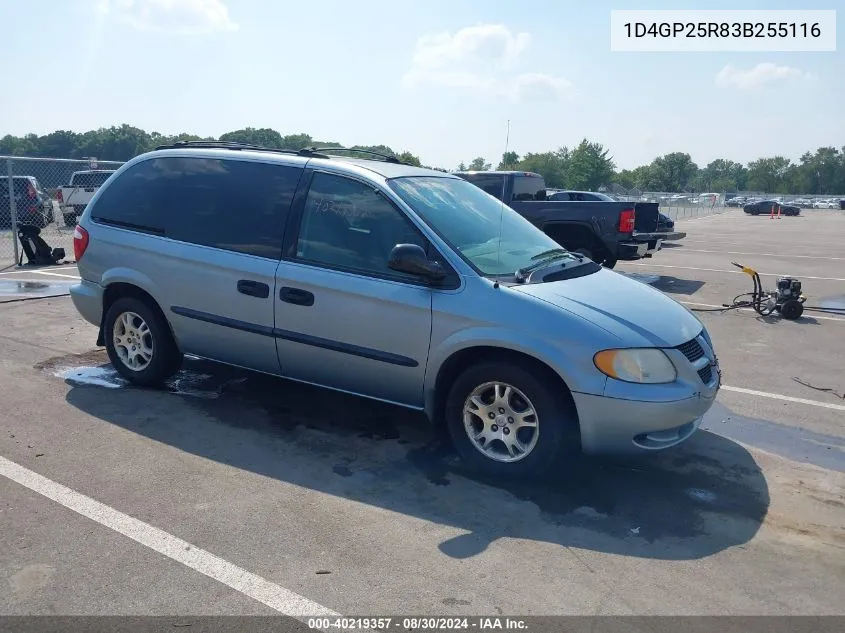 2003 Dodge Caravan Se VIN: 1D4GP25R83B255116 Lot: 40219357