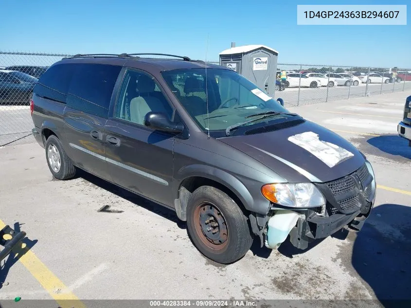 2003 Dodge Grand Caravan Se VIN: 1D4GP24363B294607 Lot: 40283384