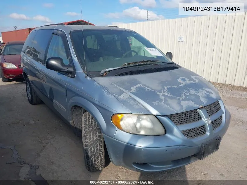 2003 Dodge Grand Caravan Se VIN: 1D4GP24313B179414 Lot: 40292757