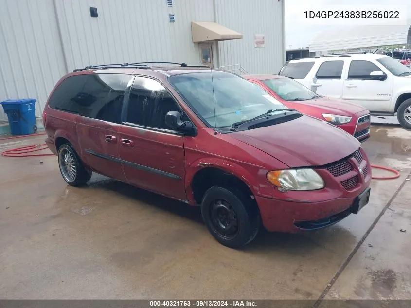 2003 Dodge Grand Caravan Se VIN: 1D4GP24383B256022 Lot: 40321763