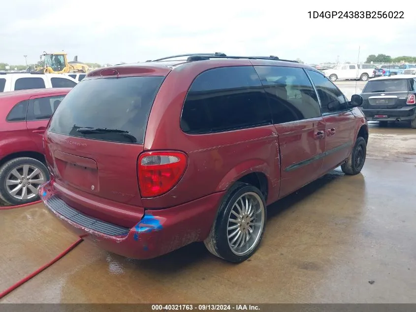 2003 Dodge Grand Caravan Se VIN: 1D4GP24383B256022 Lot: 40321763