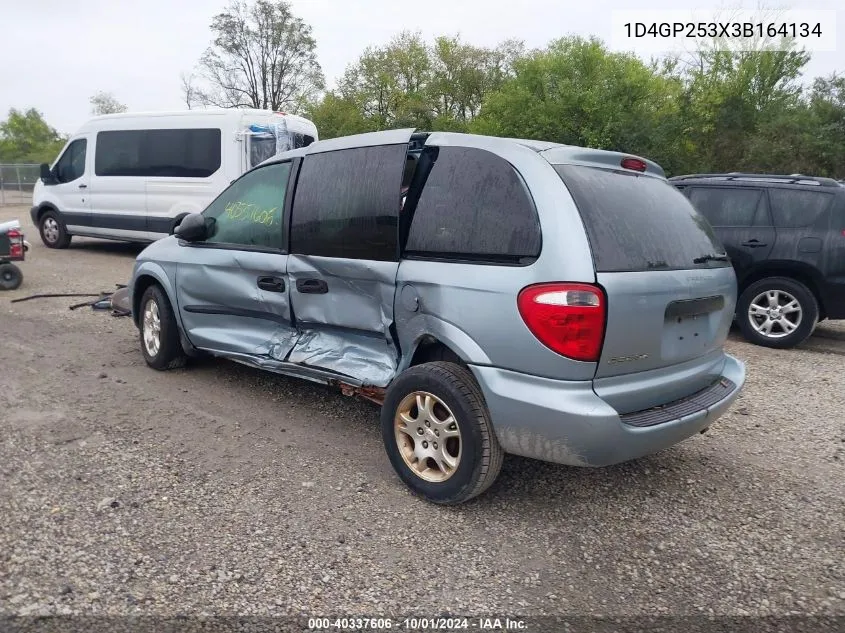 2003 Dodge Caravan Se VIN: 1D4GP253X3B164134 Lot: 40337606