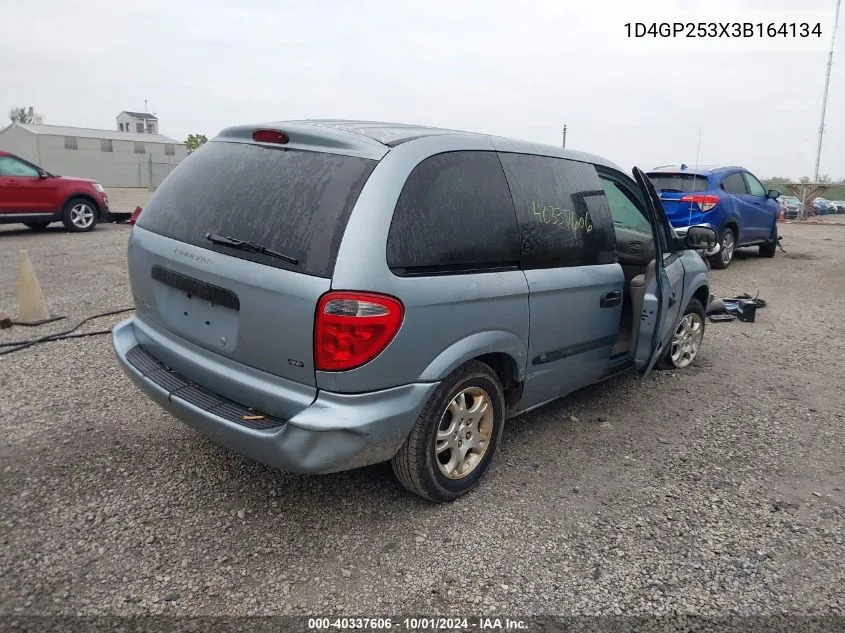 2003 Dodge Caravan Se VIN: 1D4GP253X3B164134 Lot: 40337606