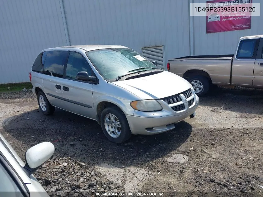 2003 Dodge Caravan Se VIN: 1D4GP25393B155120 Lot: 40486488