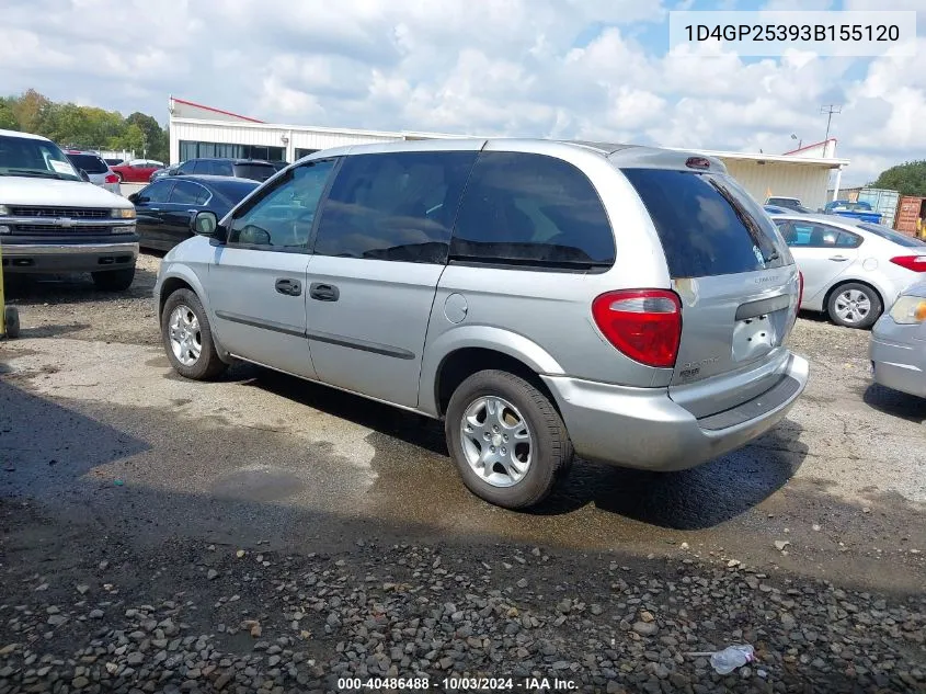 2003 Dodge Caravan Se VIN: 1D4GP25393B155120 Lot: 40486488