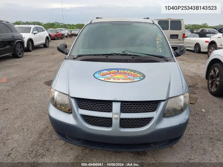 1D4GP25343B143523 2003 Dodge Caravan Se