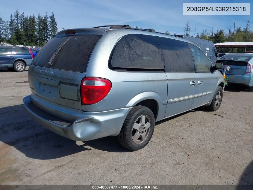 2D8GP54L93R215318 2003 Dodge Grand Caravan Es