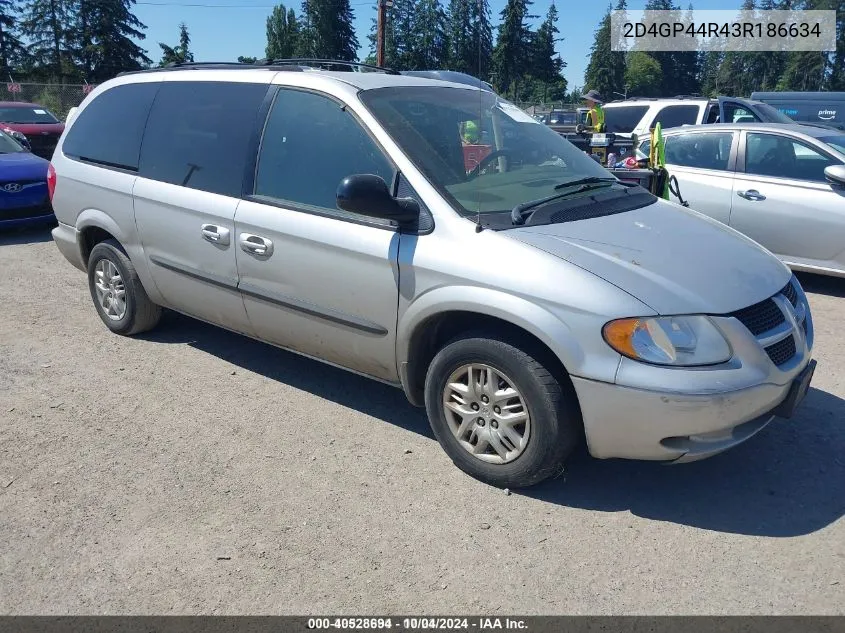 2003 Dodge Grand Caravan Sport VIN: 2D4GP44R43R186634 Lot: 40528694