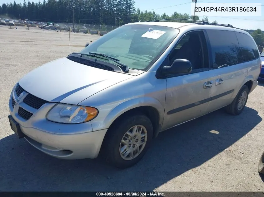 2003 Dodge Grand Caravan Sport VIN: 2D4GP44R43R186634 Lot: 40528694