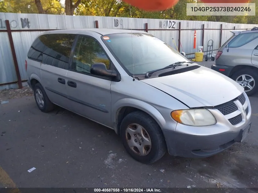 2003 Dodge Caravan Se VIN: 1D4GP25373B240246 Lot: 40587558