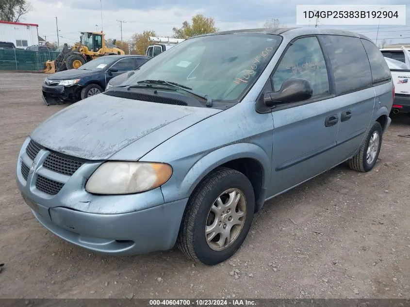 1D4GP25383B192904 2003 Dodge Caravan Se