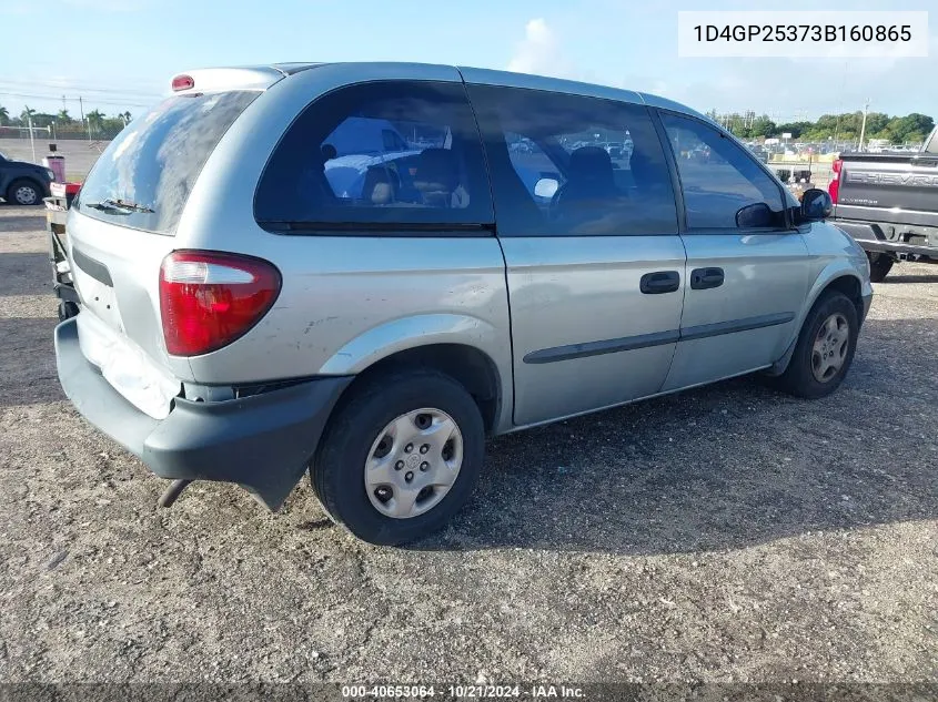 2003 Dodge Caravan Se VIN: 1D4GP25373B160865 Lot: 40653064