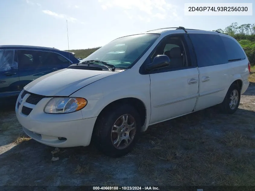 2003 Dodge Grand Caravan Ex VIN: 2D4GP74L93R256030 Lot: 40669188