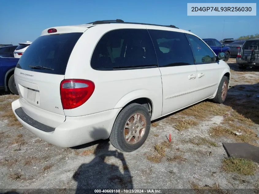 2003 Dodge Grand Caravan Ex VIN: 2D4GP74L93R256030 Lot: 40669188