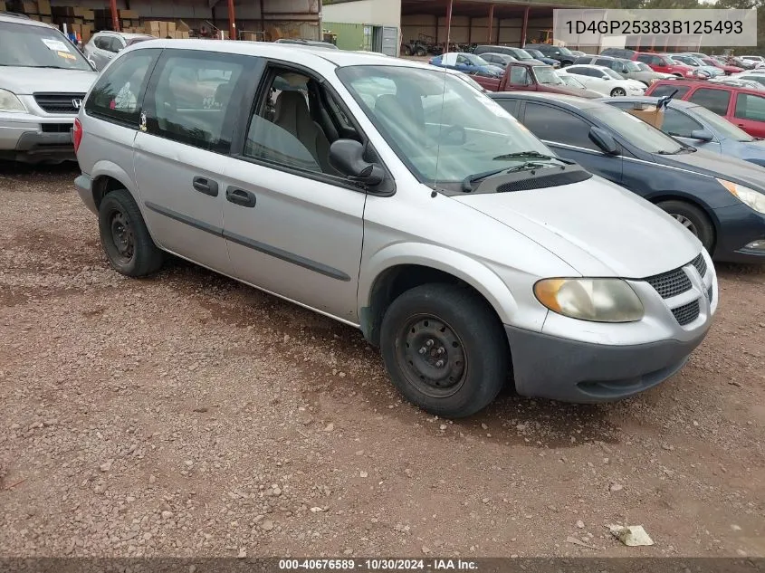 2003 Dodge Caravan Se VIN: 1D4GP25383B125493 Lot: 40676589