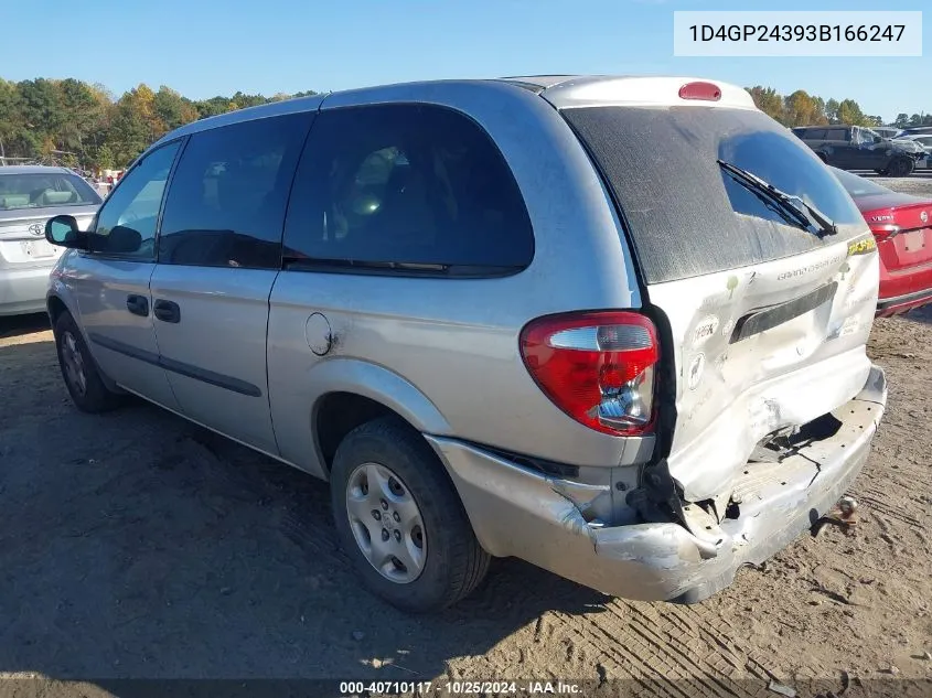 2003 Dodge Grand Caravan Se VIN: 1D4GP24393B166247 Lot: 40710117