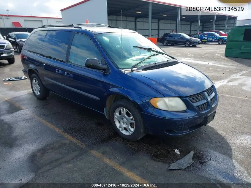 2003 Dodge Grand Caravan Ex VIN: 2D8GP74L63R134529 Lot: 40712416