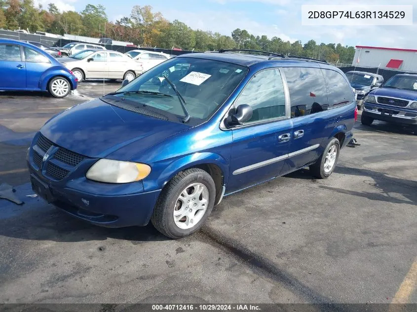 2003 Dodge Grand Caravan Ex VIN: 2D8GP74L63R134529 Lot: 40712416