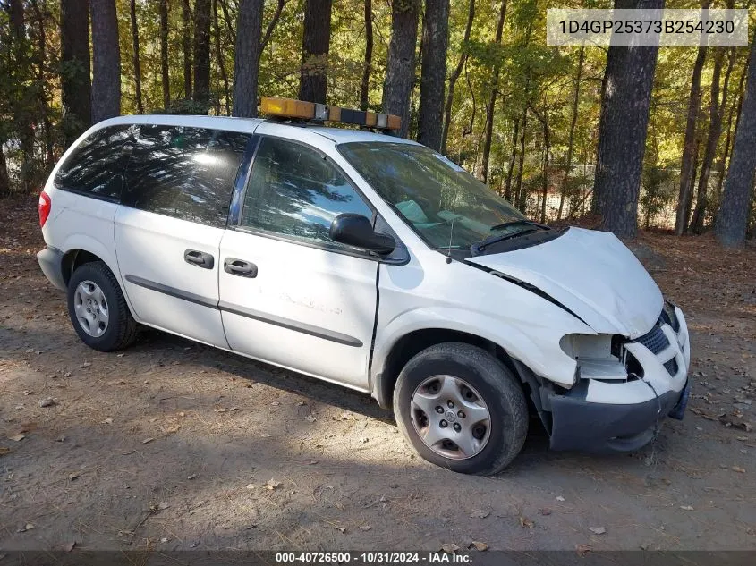 2003 Dodge Caravan Se VIN: 1D4GP25373B254230 Lot: 40726500