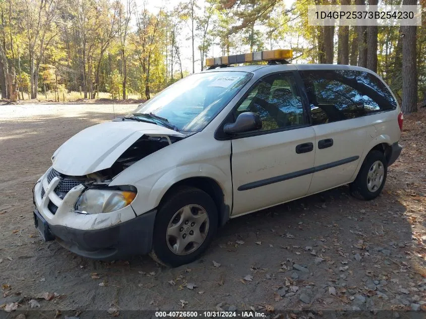 2003 Dodge Caravan Se VIN: 1D4GP25373B254230 Lot: 40726500