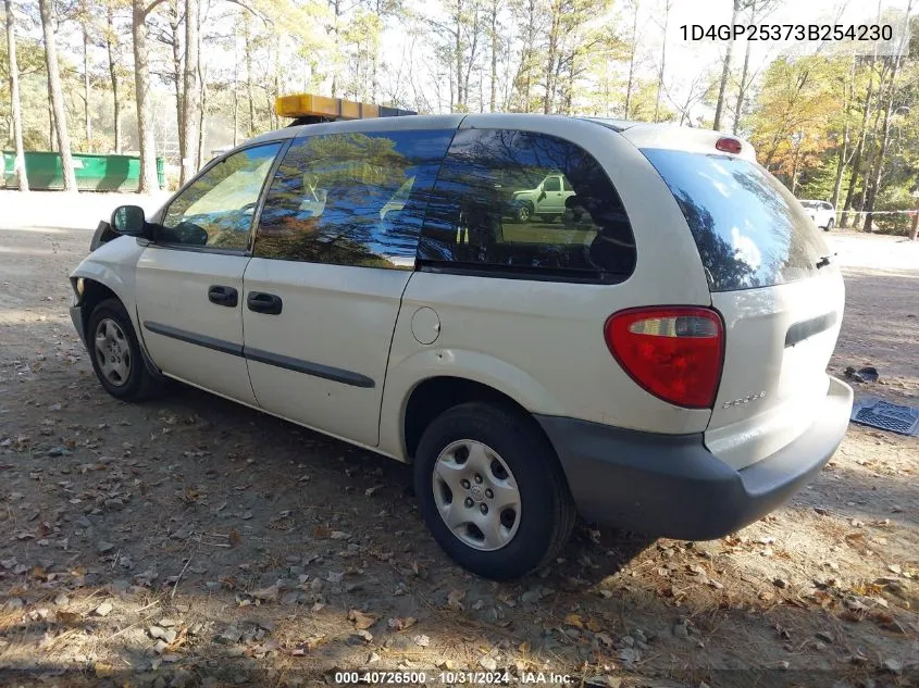 2003 Dodge Caravan Se VIN: 1D4GP25373B254230 Lot: 40726500