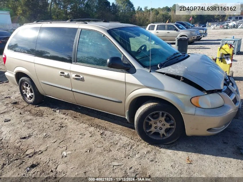 2D4GP74L63R116162 2003 Dodge Grand Caravan Ex