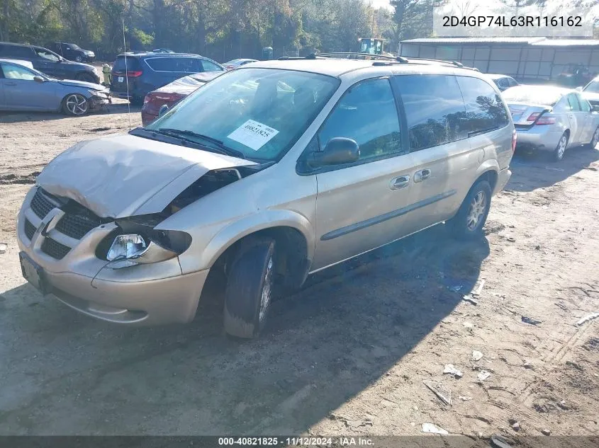 2D4GP74L63R116162 2003 Dodge Grand Caravan Ex