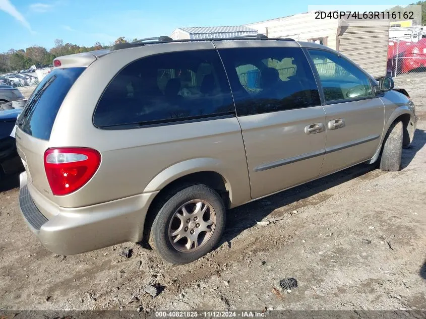 2D4GP74L63R116162 2003 Dodge Grand Caravan Ex