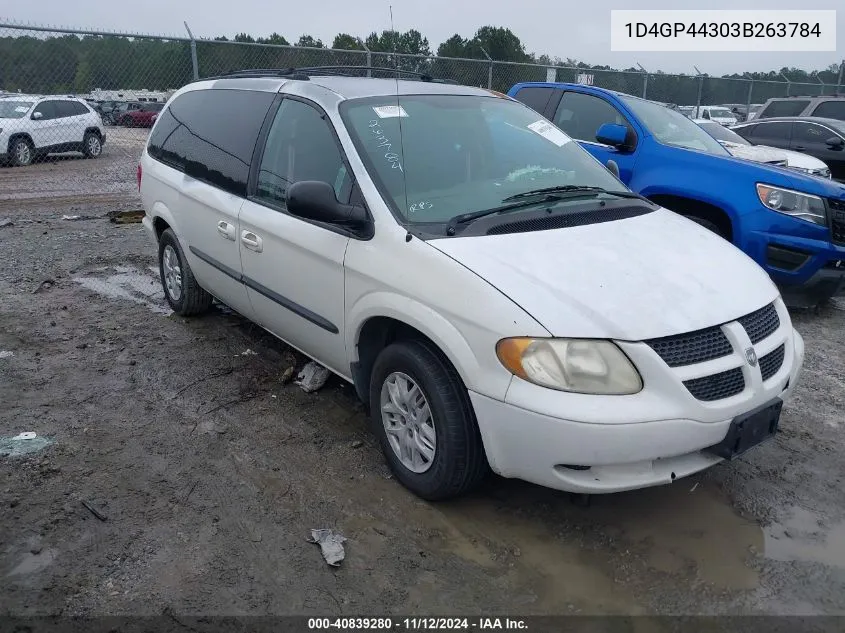 2003 Dodge Grand Caravan Sport VIN: 1D4GP44303B263784 Lot: 40839280