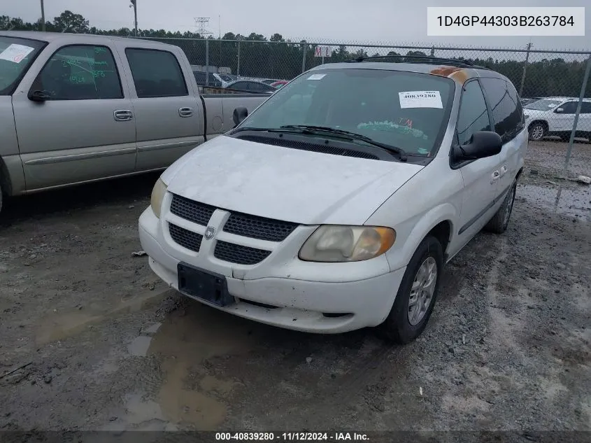 2003 Dodge Grand Caravan Sport VIN: 1D4GP44303B263784 Lot: 40839280