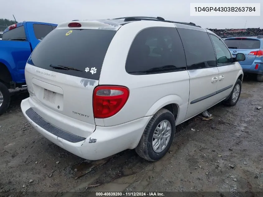 2003 Dodge Grand Caravan Sport VIN: 1D4GP44303B263784 Lot: 40839280