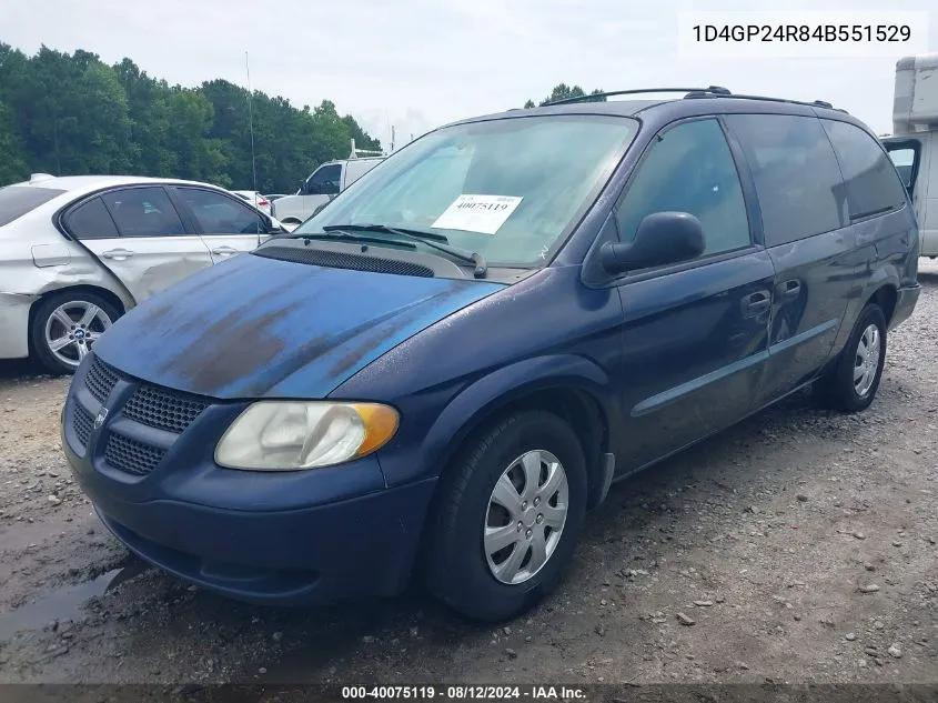 2004 Dodge Grand Caravan Se VIN: 1D4GP24R84B551529 Lot: 40075119